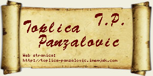 Toplica Panzalović vizit kartica